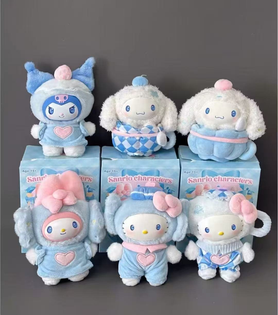 Мягкие игрушки Sanrio в синей гамме, коллекционная серия, оптом