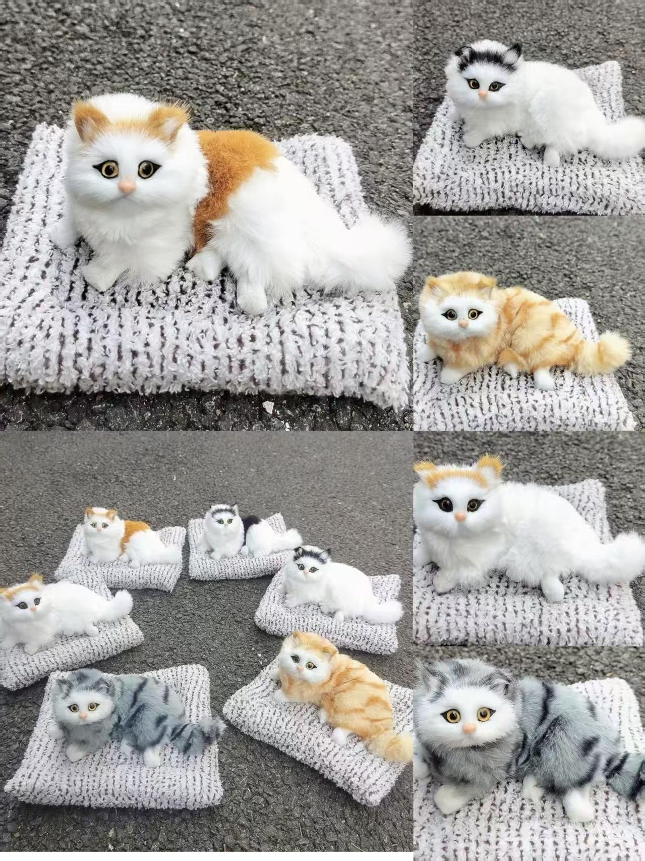 Мягкая игрушка кошка с хвостом, без звука
