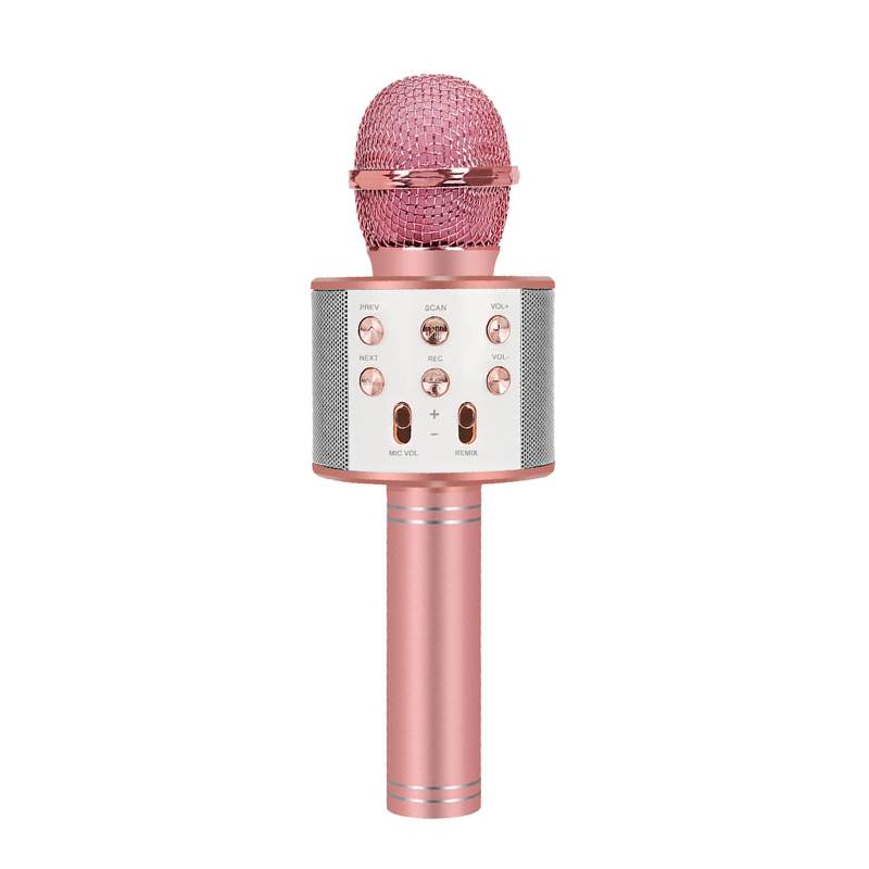 Беспроводной Bluetooth микрофон KTV для караоке, золотой