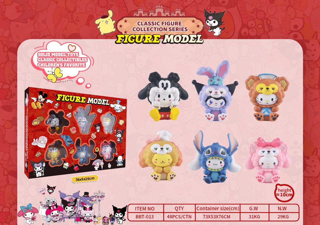 Фигурки Sanrio Melody Disney Mickey, ручная работа, оптом