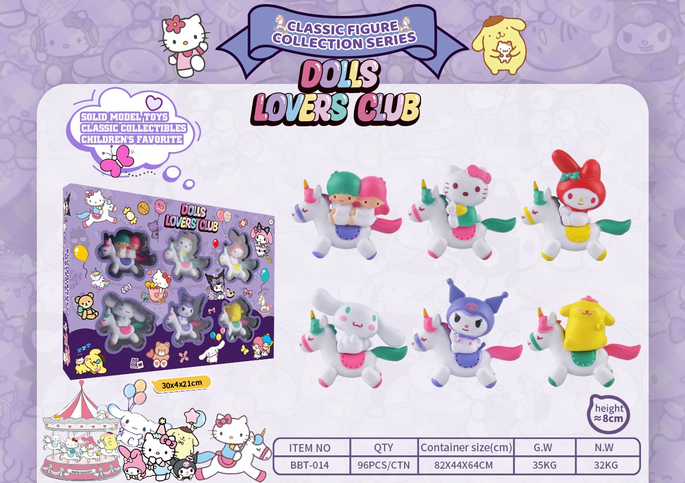 Фигурки Kuromi Sanrio, ручная работа, оптом