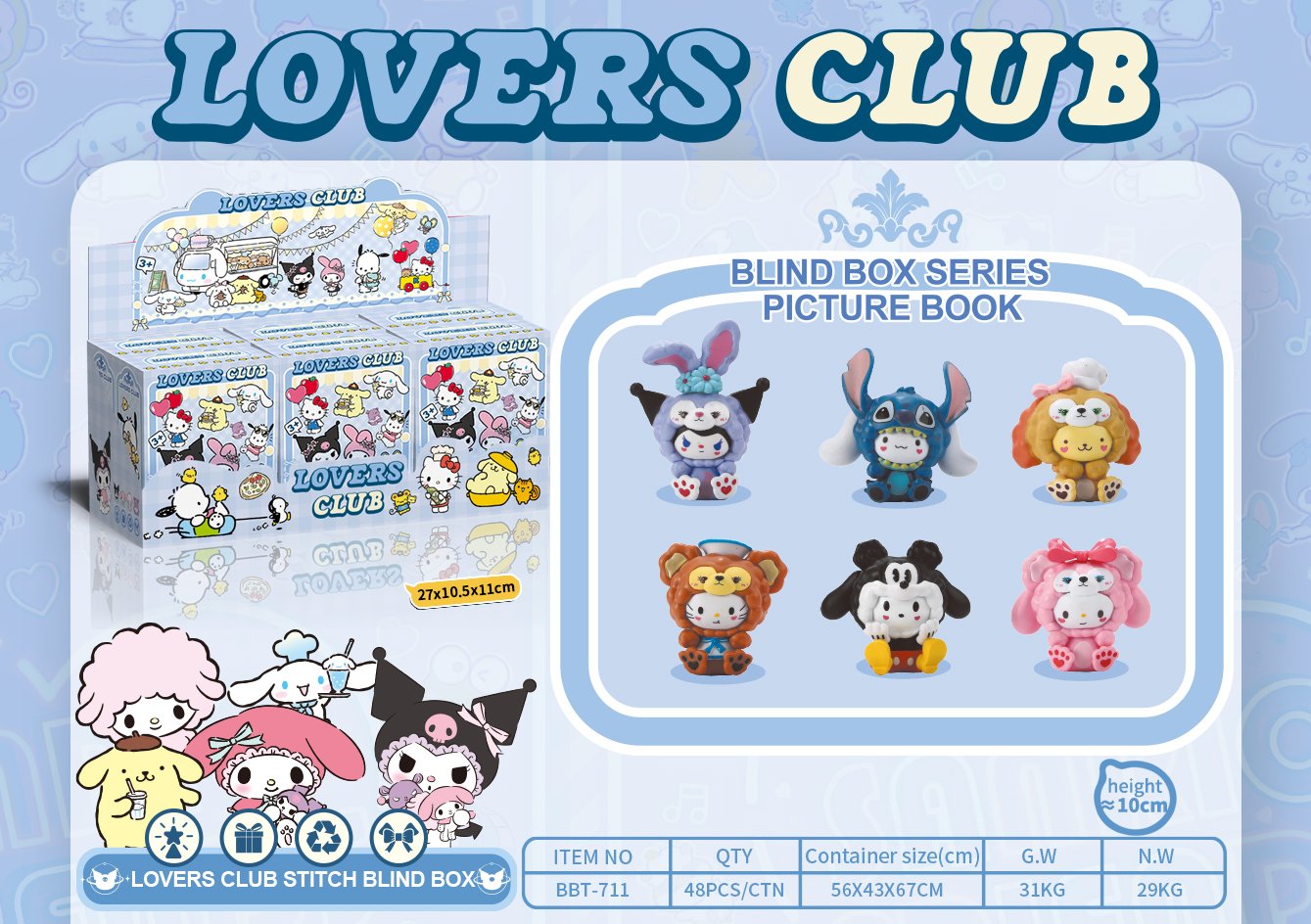 Sanrio: коллекционные фигурки-сюрпризы в боксе