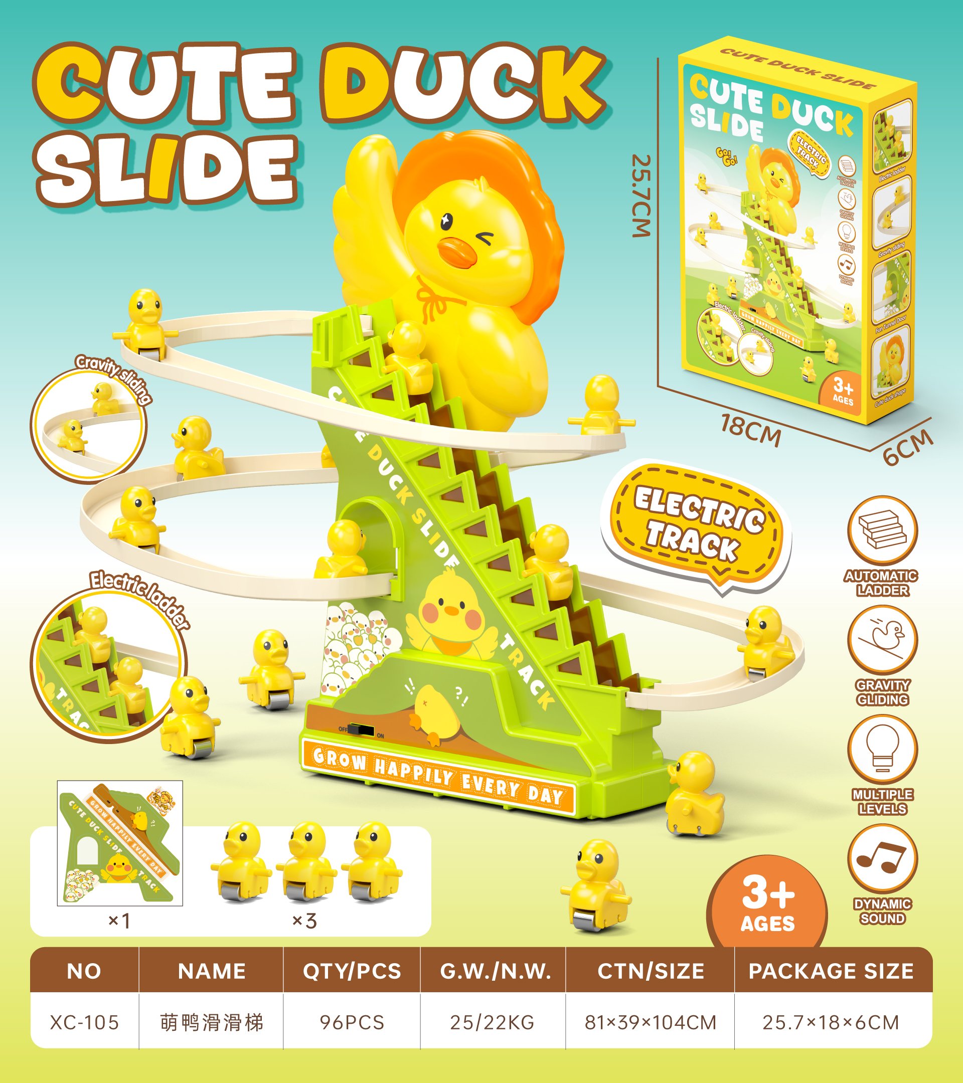 Утка на горке-лестнице Duck Slide