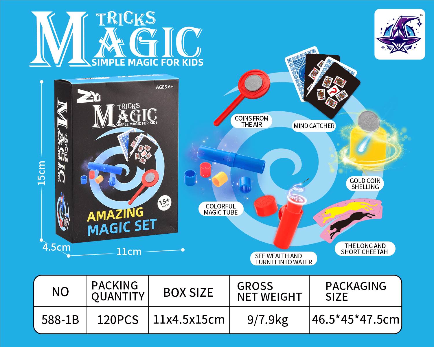 Набор для фокусов Magic Show Gift Box, 120 шт