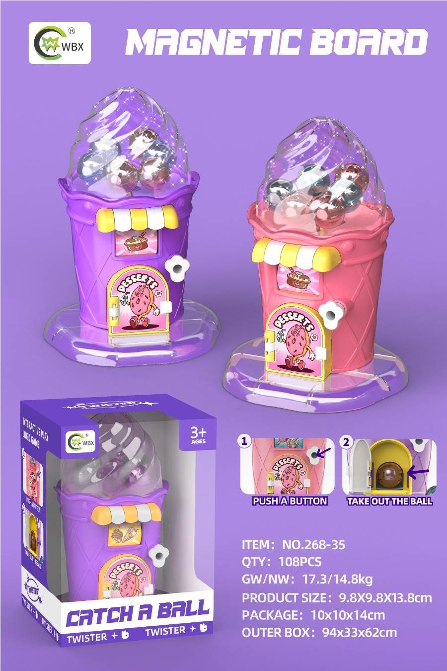 Автомат с мороженым-капсулами Ice Cream Gashapon Machine