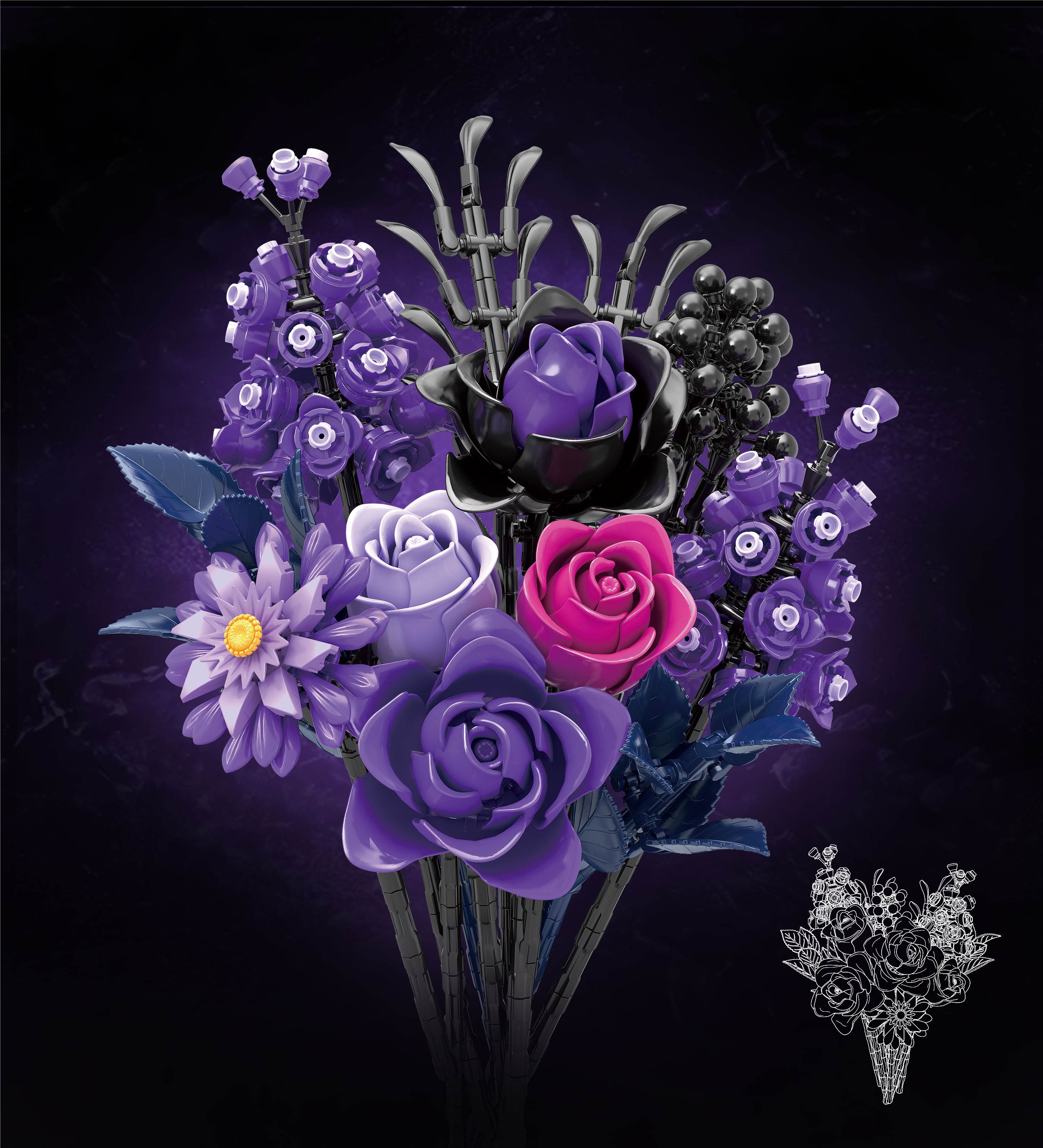 Конструктор Purple Mei Whispers, 20 шт/кор