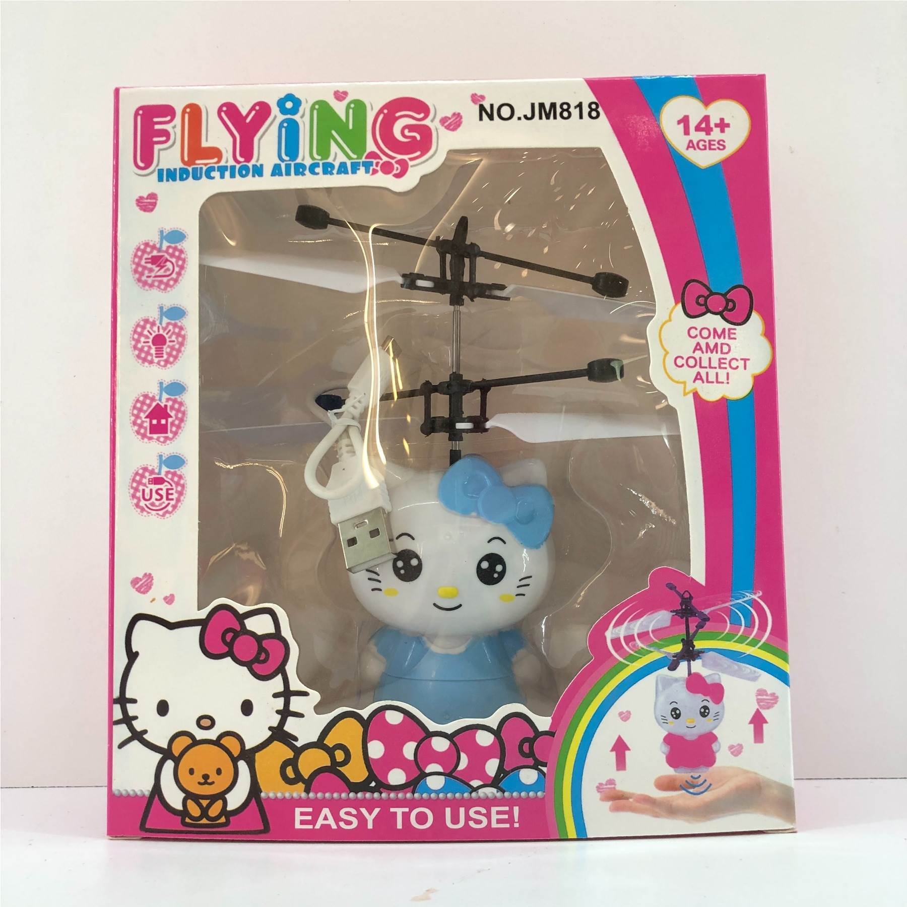 Летающая игрушка KT Cat Blue с сенсорным управлением