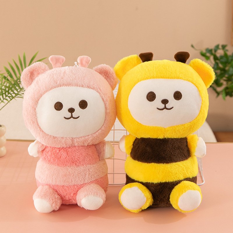 Мягкая игрушка медведь в костюме пчелы, 30 см