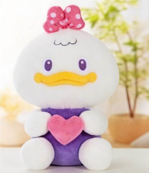 Мягкая игрушка уточка с сердечком, 40 см