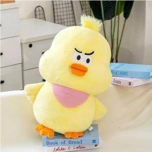 Мягкая игрушка Утка в шарфе, жёлтая, 45 см