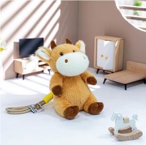 Мягкая игрушка корова 15 см с подвеской
