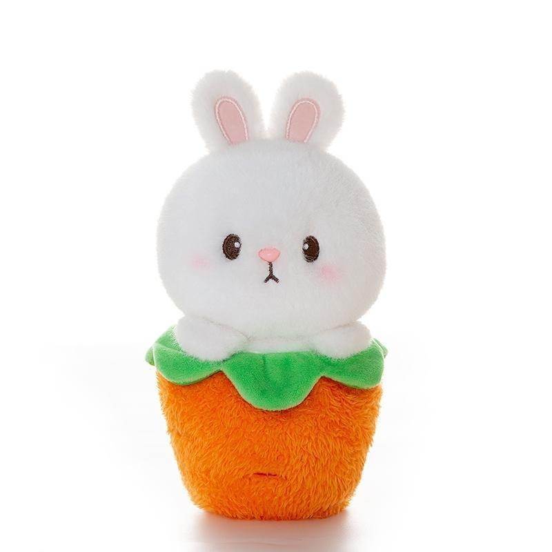 Мягкая игрушка Заяц с морковкой, 17 см
