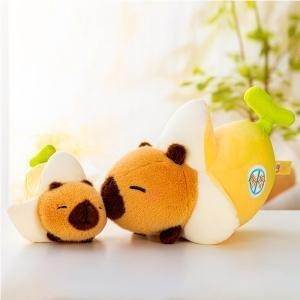 Капибара с бананом 20 см - мягкая игрушка