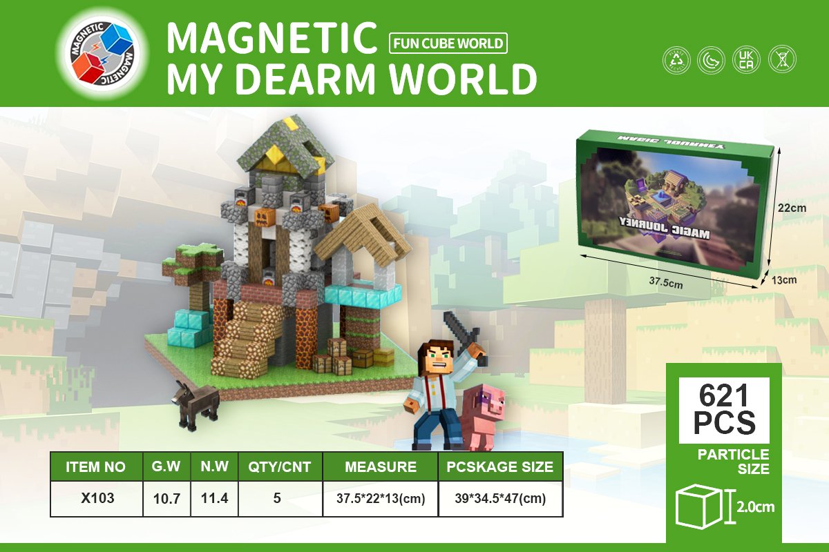 Магнитный конструктор-головоломка Magnetic Building Blocks World