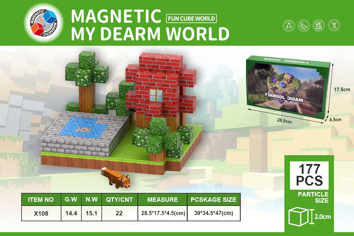 Магнитный конструктор-головоломка Magnetic Building Blocks World
