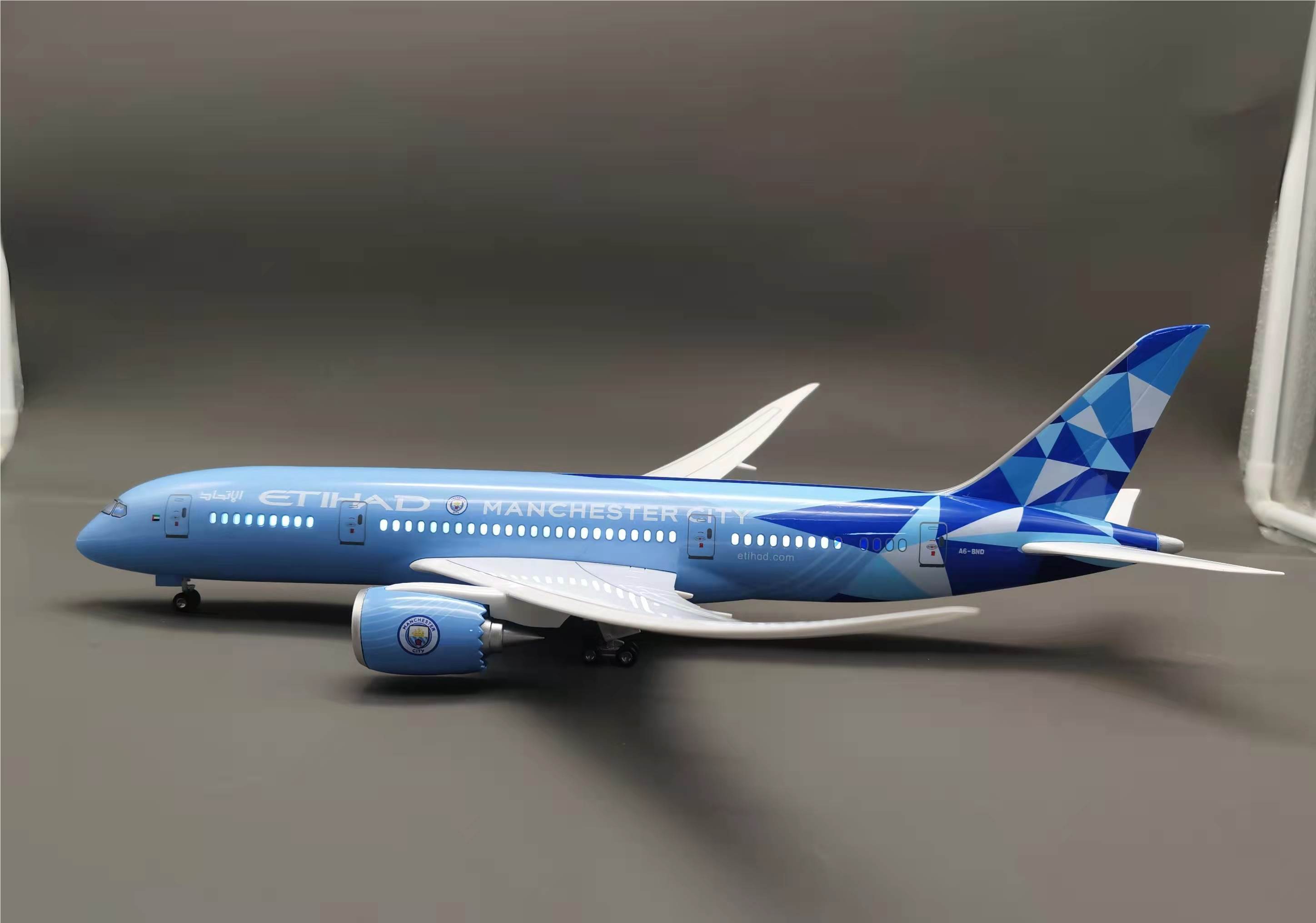 Модель самолета Etihad 787, 43 см, ABS