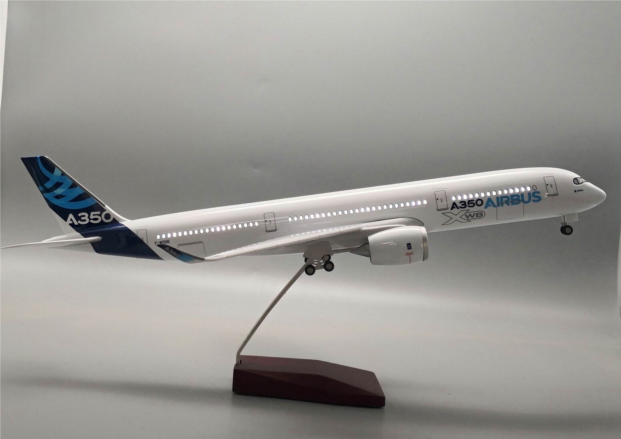 Модель самолета Airbus A350, 47 см, DIY
