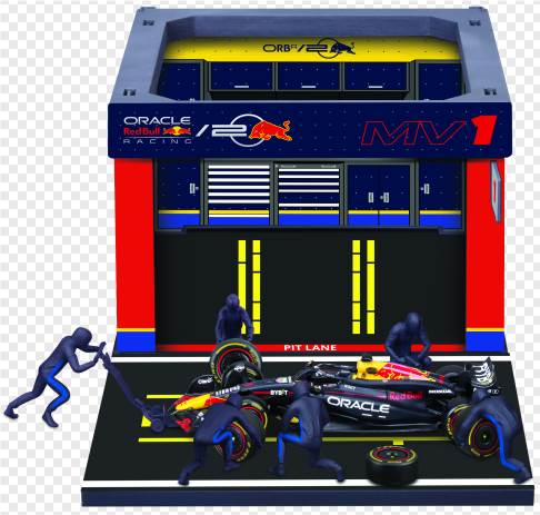 Bimei RedBull Racing RB20 #1, 1:43, Формула, Ремонтная станция