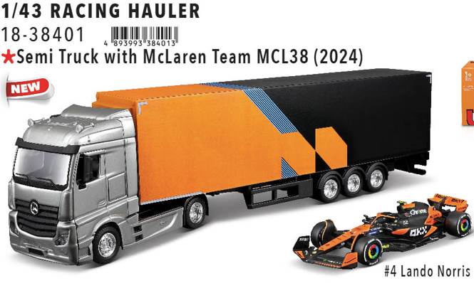 Bimei High 1:43 McLaren MCL38#4 - Модель болида в контейнере
