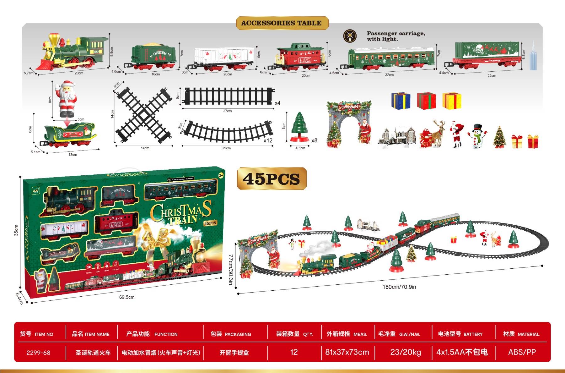Рождественский поезд на рельсах Christmas Rail Train