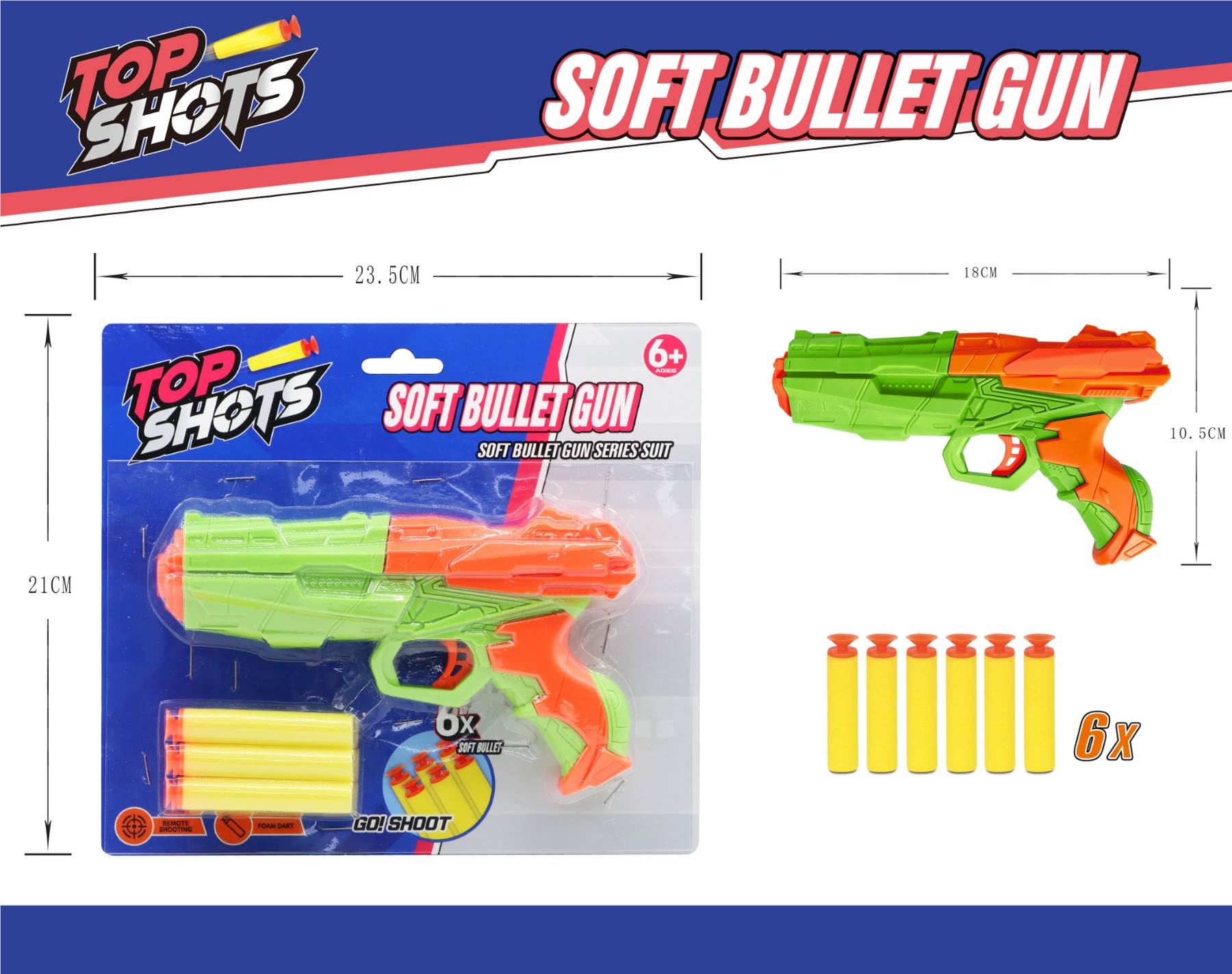 Пистолет с мягкими пулями Soft air gun оптом