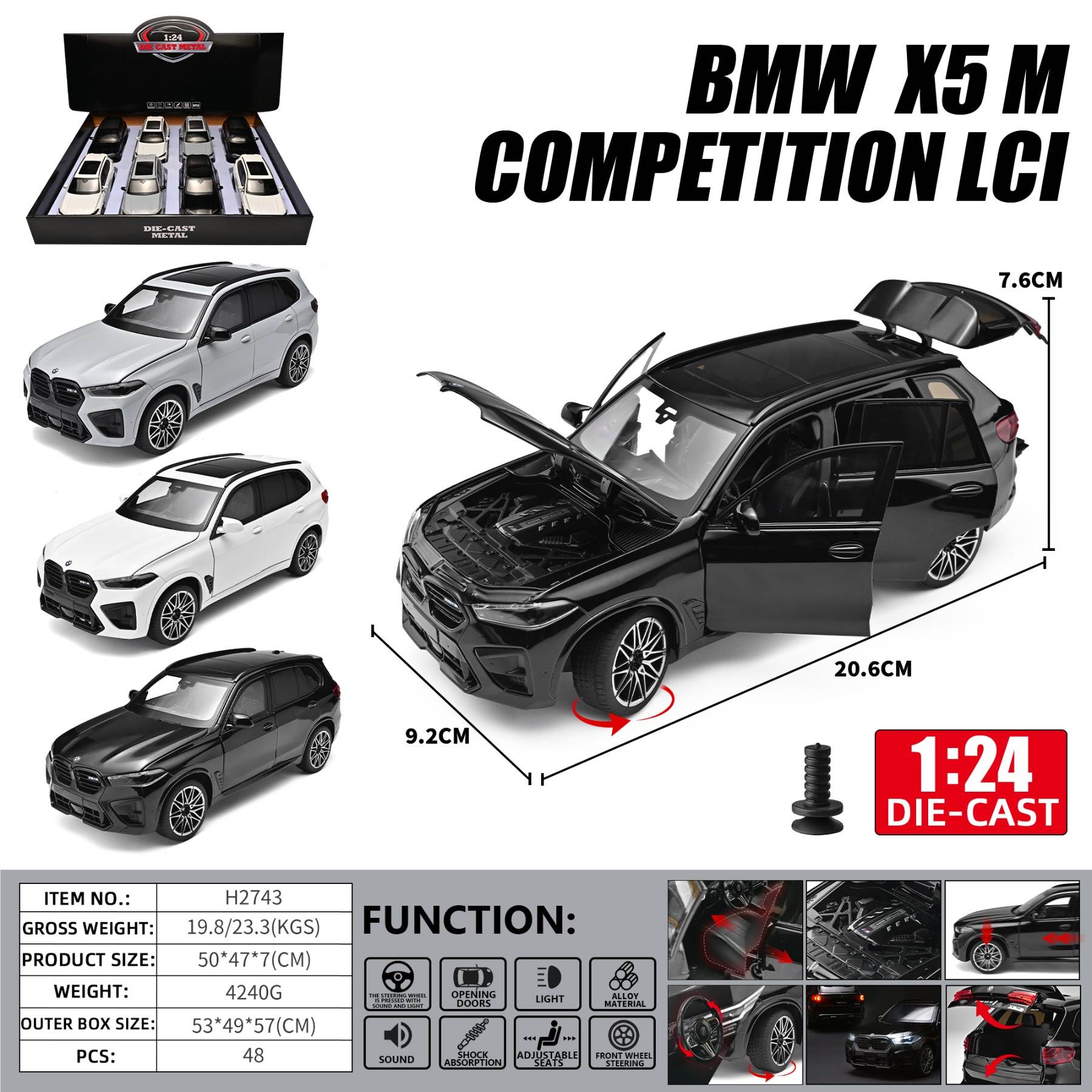 Лицензионная модель BMW X5M 1:24