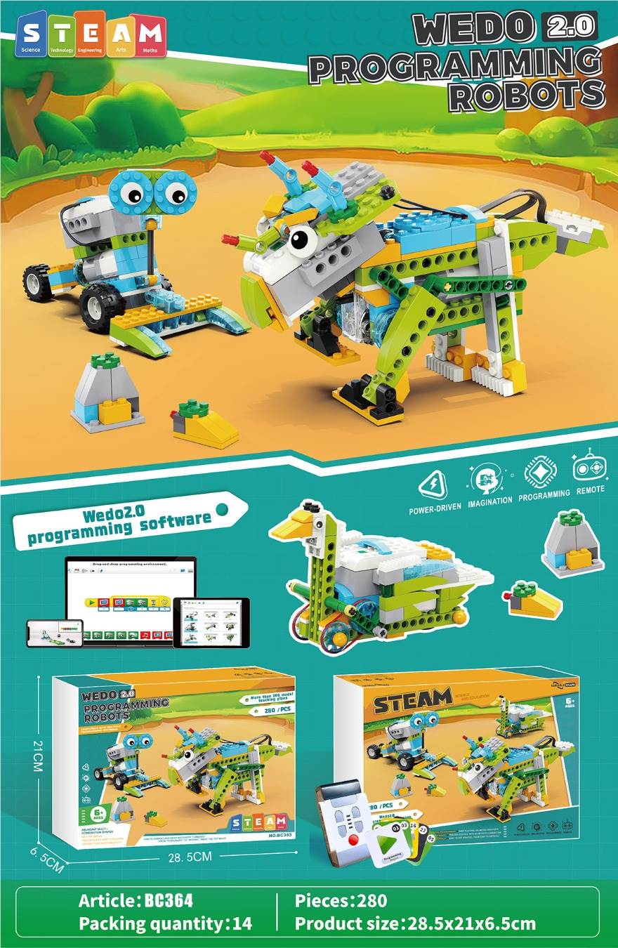WEDO 2.0: Программируемый робот-конструктор с пультом и картами