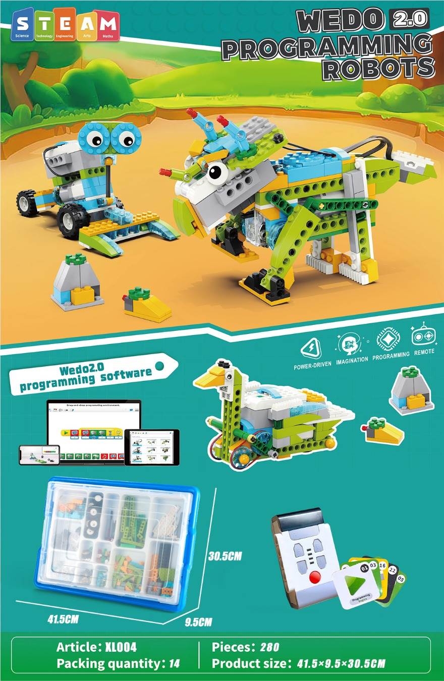 WEDO 2.0: Программируемый робот-конструктор с пультом и картами