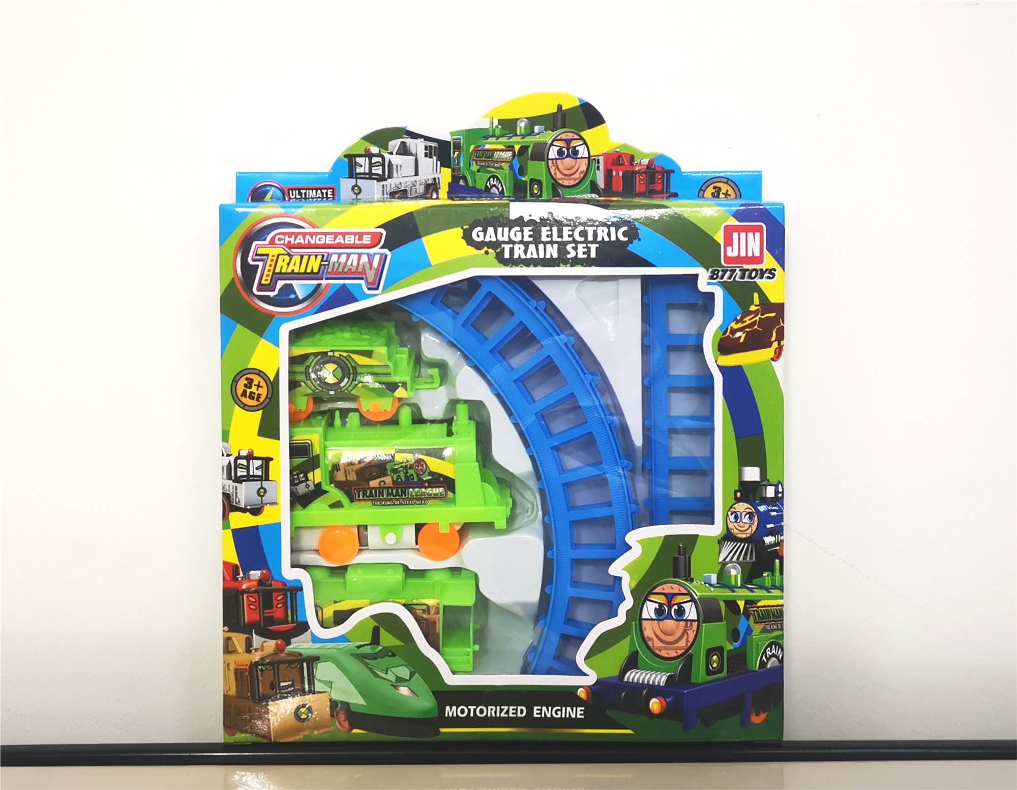 Электрический поезд Ben10 с вагоном, игрушка