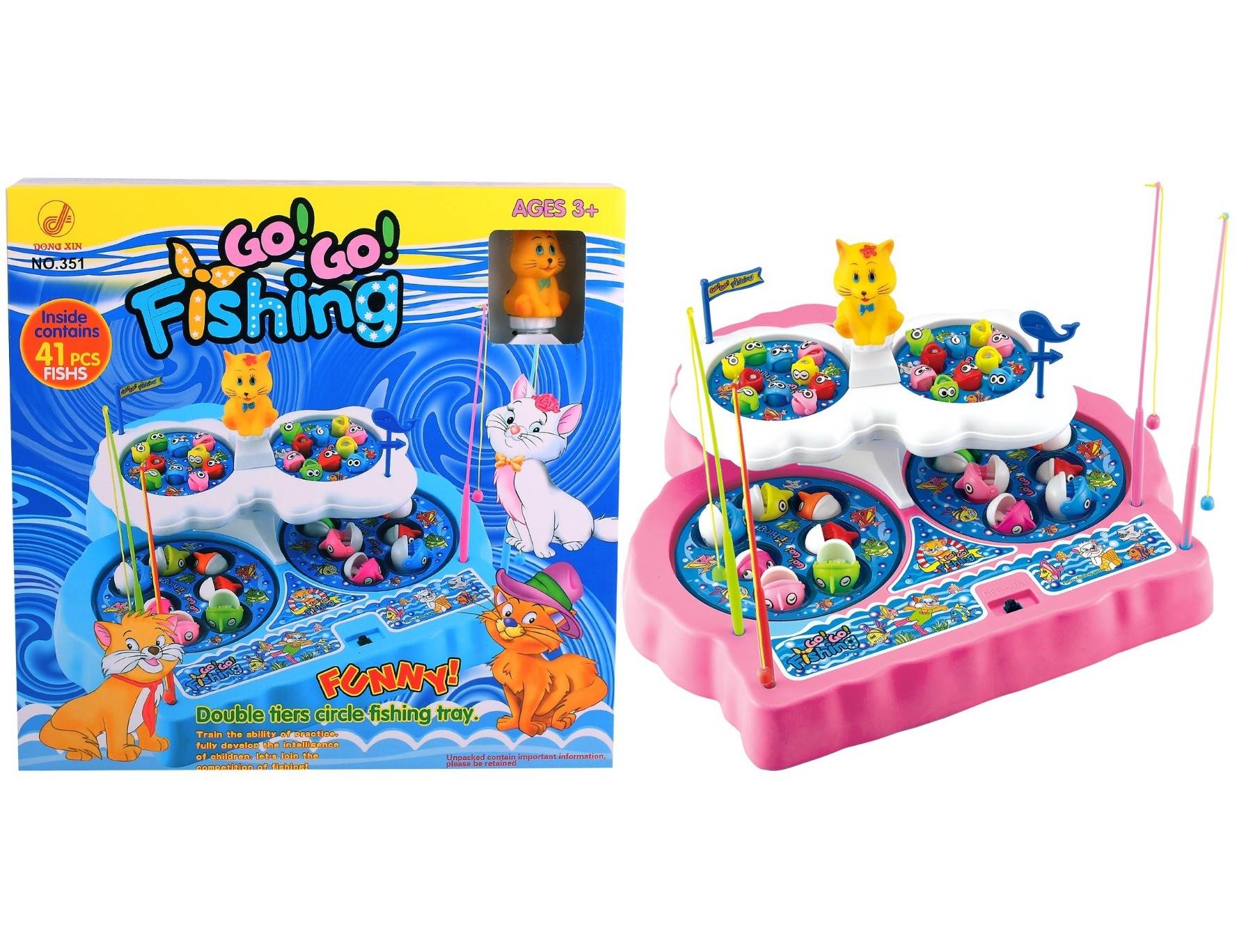 Двухслойная игра "Рыбалка" в коробке