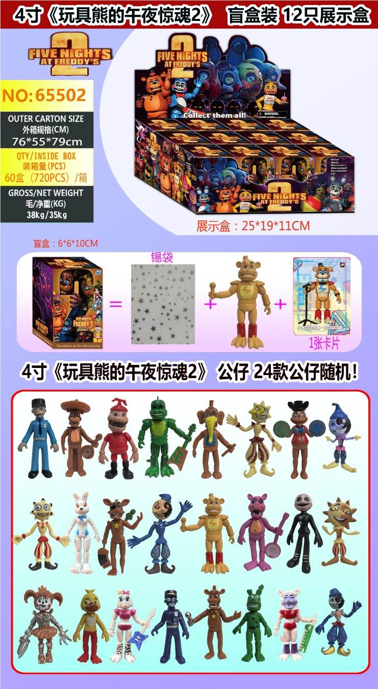 Мягкая игрушка "Пять ночей с Фредди 2", 10 см, в дисплей-боксе