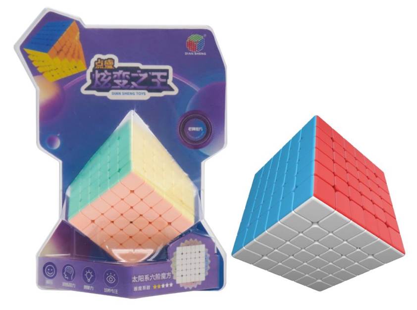 Кубик Рубика 6x6 "Солнечная система", цветной и макарон