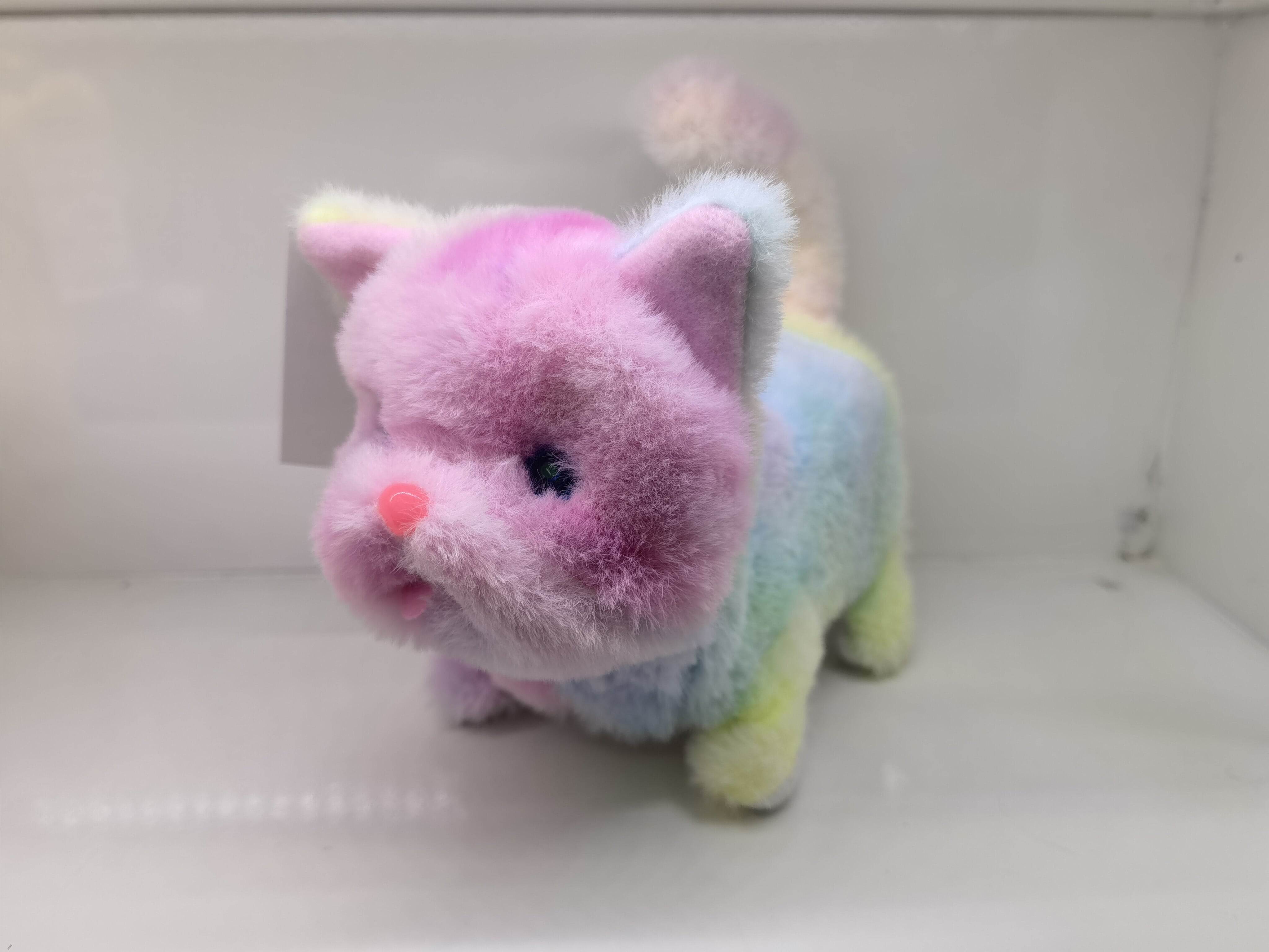 Электрический кот с мехом кролика, двигается, мяукает