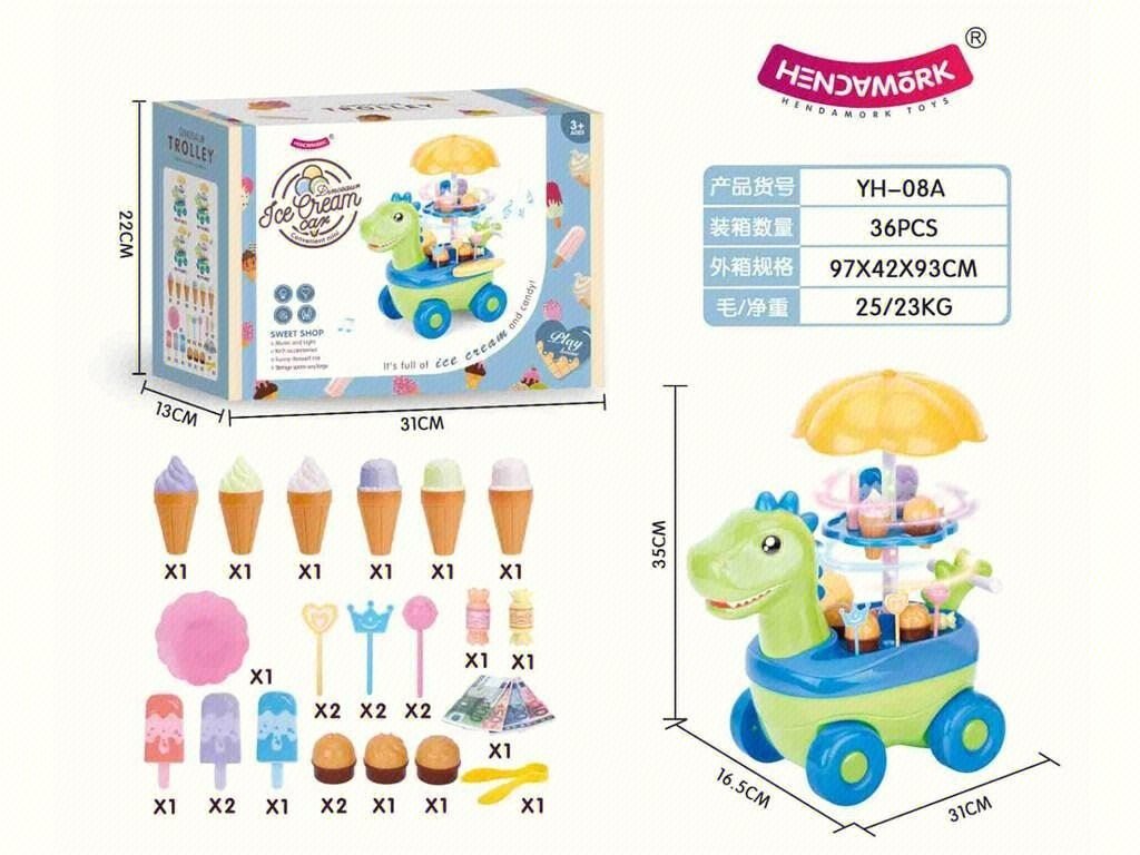 Игровой набор "Дино-сладости": тележка, свет, музыка