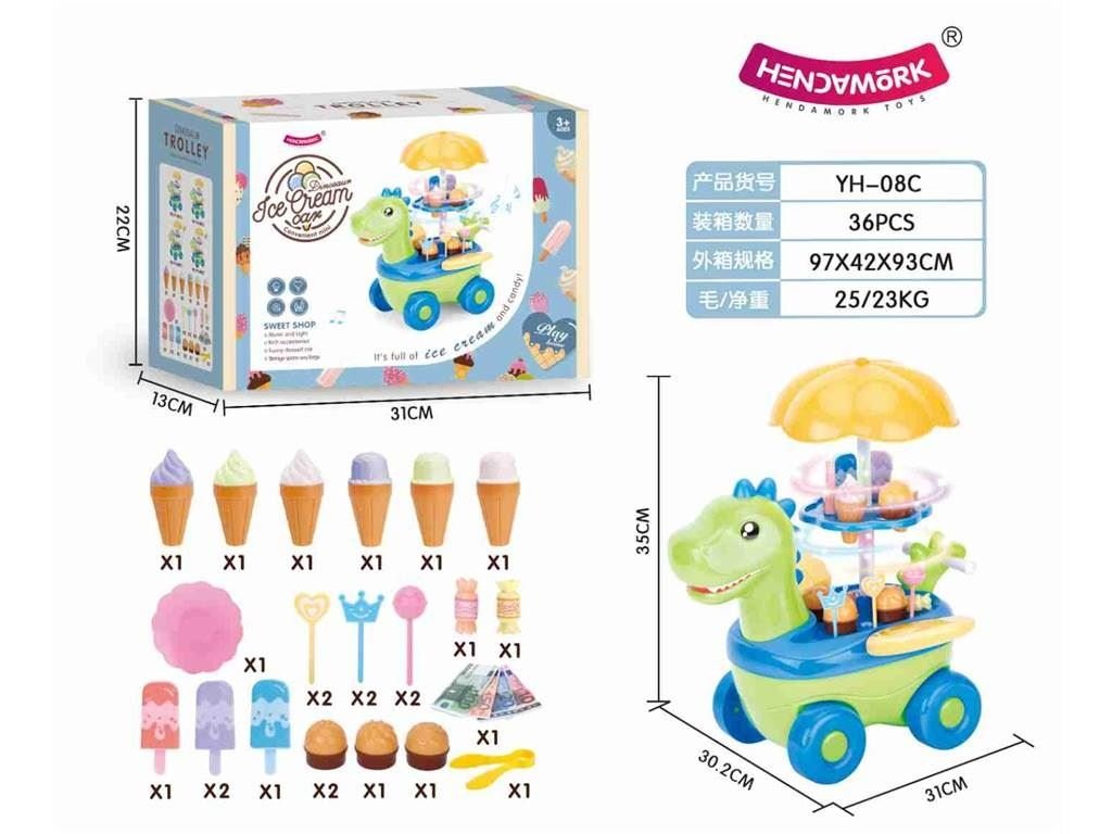 Игровой набор "Дино-сладости": тележка, свет, музыка