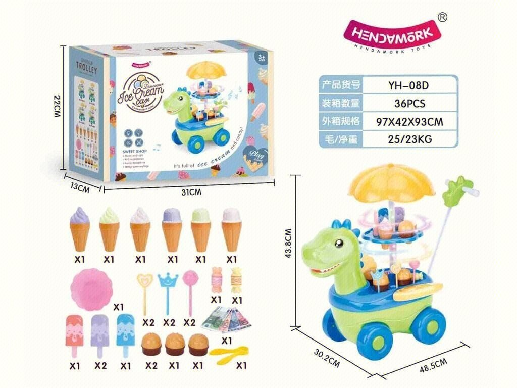 Игровой набор "Дино-сладости": тележка, свет, музыка