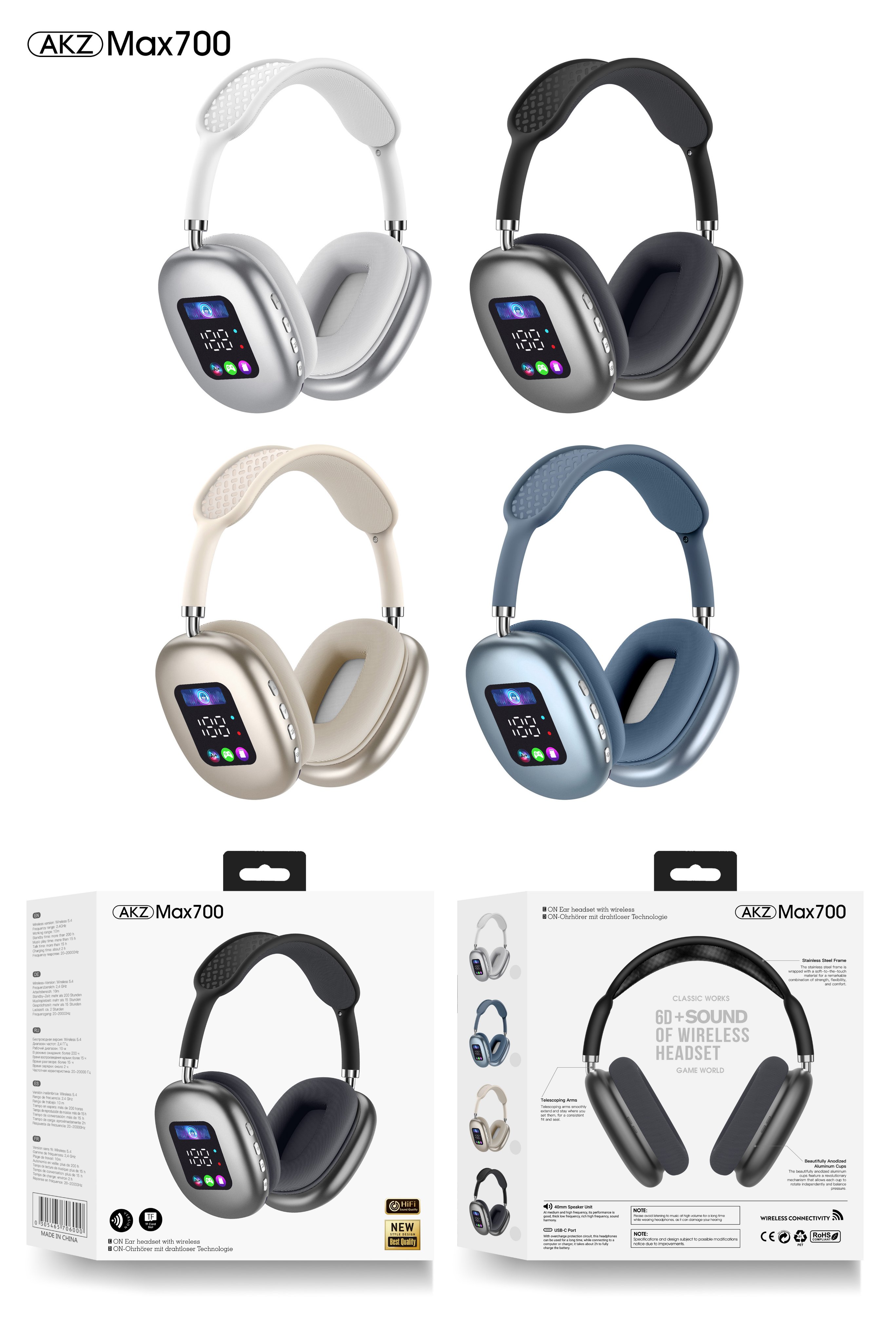 Bluetooth наушники с TF картой, портативная упаковка