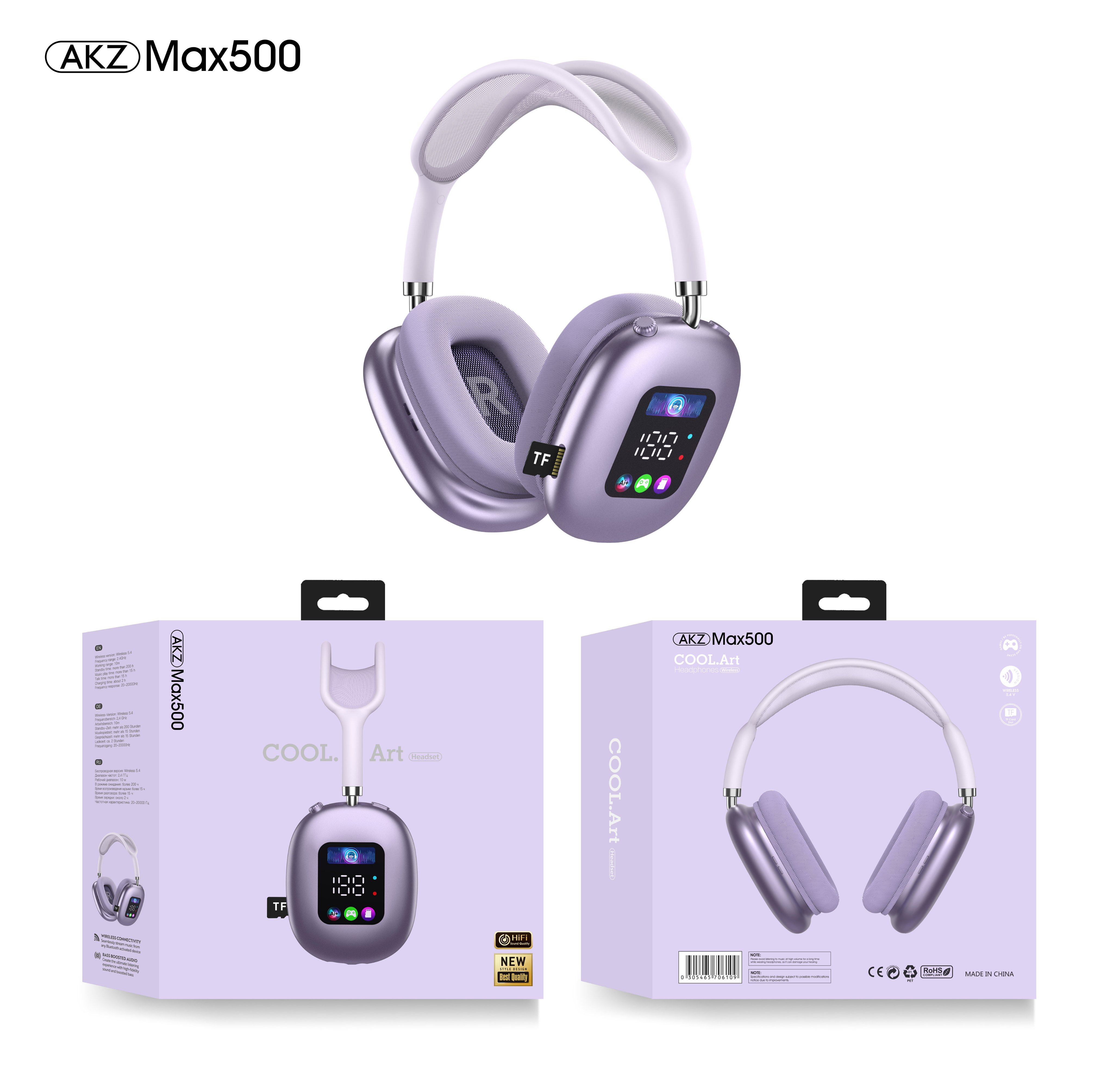Bluetooth наушники с FM/TF, сетчатое оголовье