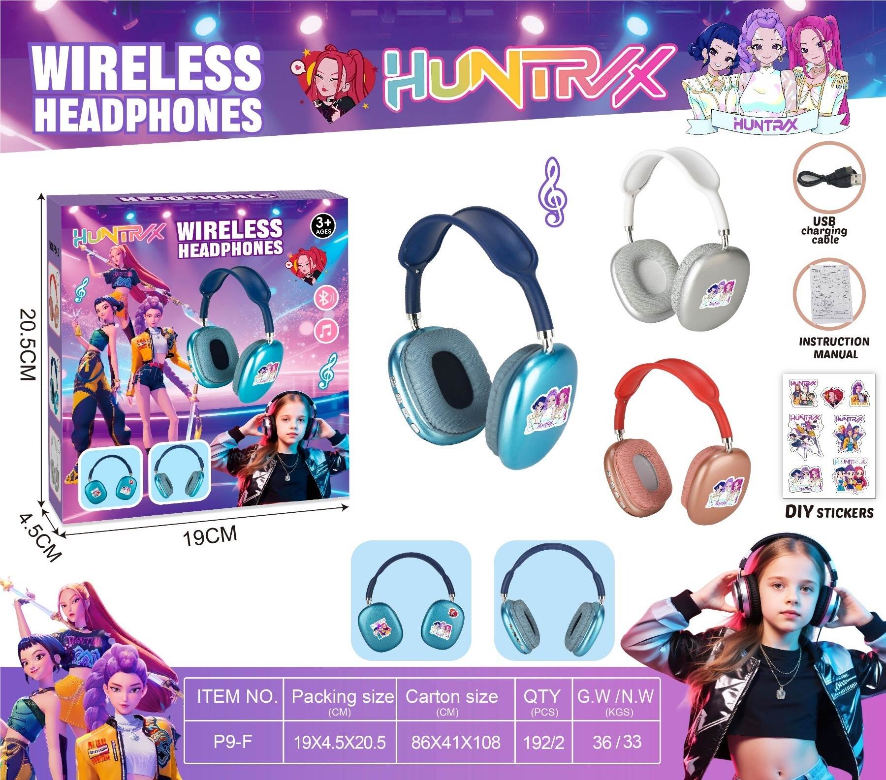 MP3 Bluetooth наушники "Охотницы на демонов"