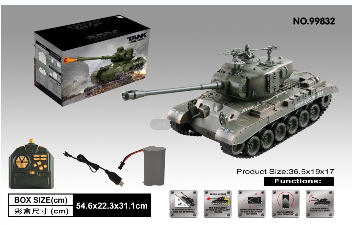 Радиоуправляемый танк M26, масштаб 1:18