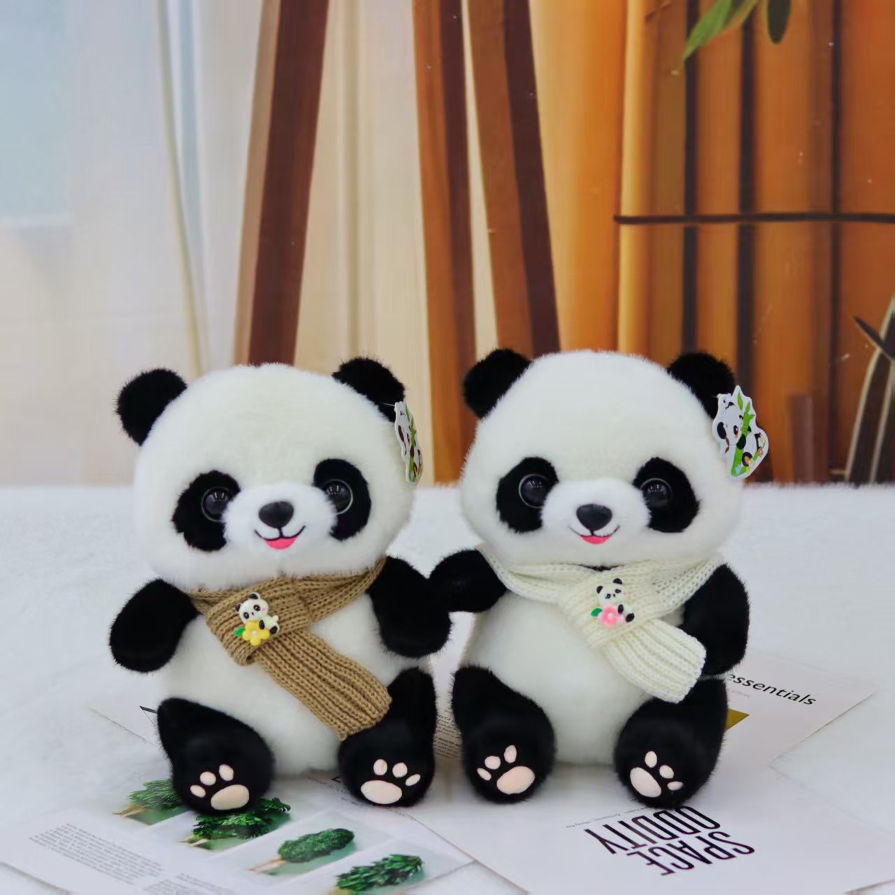 Мягкая игрушка панда с шарфом, оптом