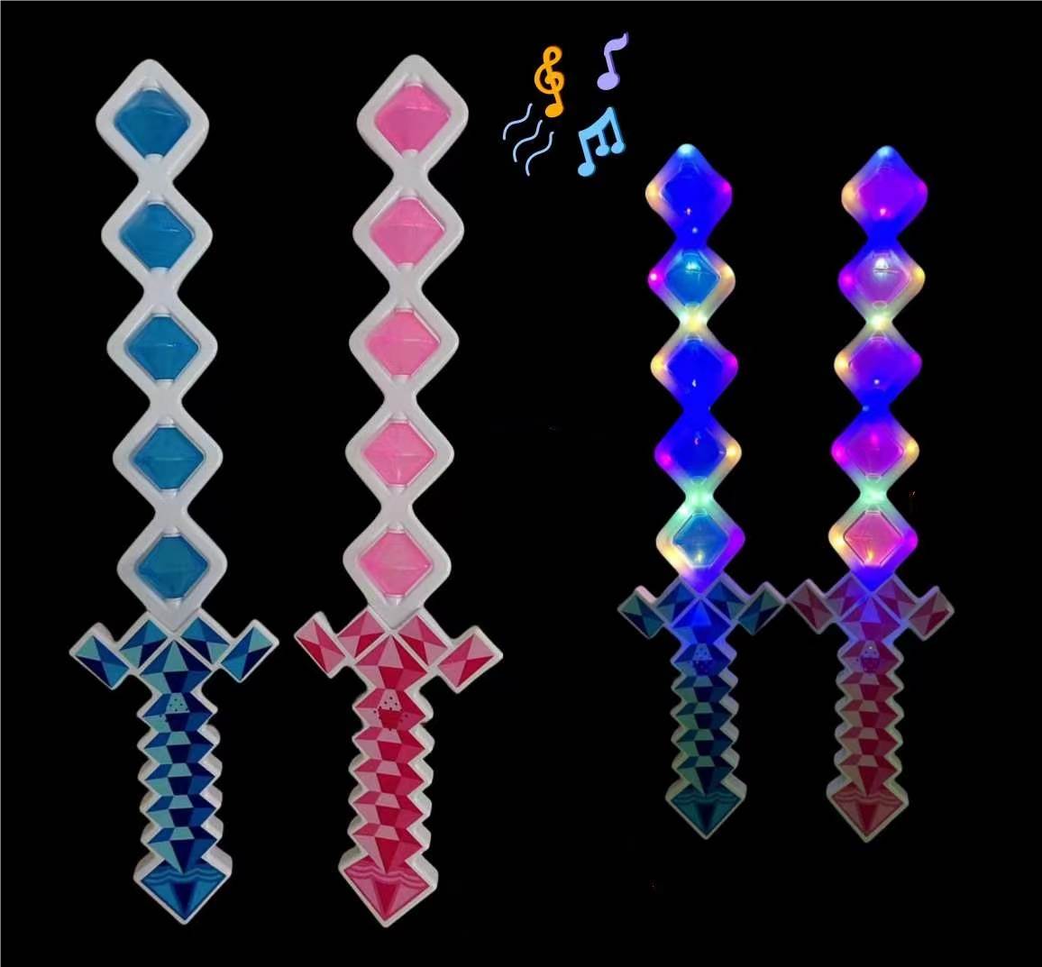 Светящийся меч Diamond Plaid Sword на батарейках