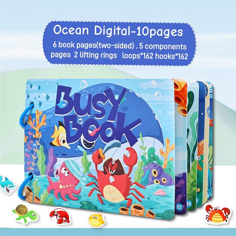 Развивающая книжка Ocean Quiet Book с магнитными наклейками