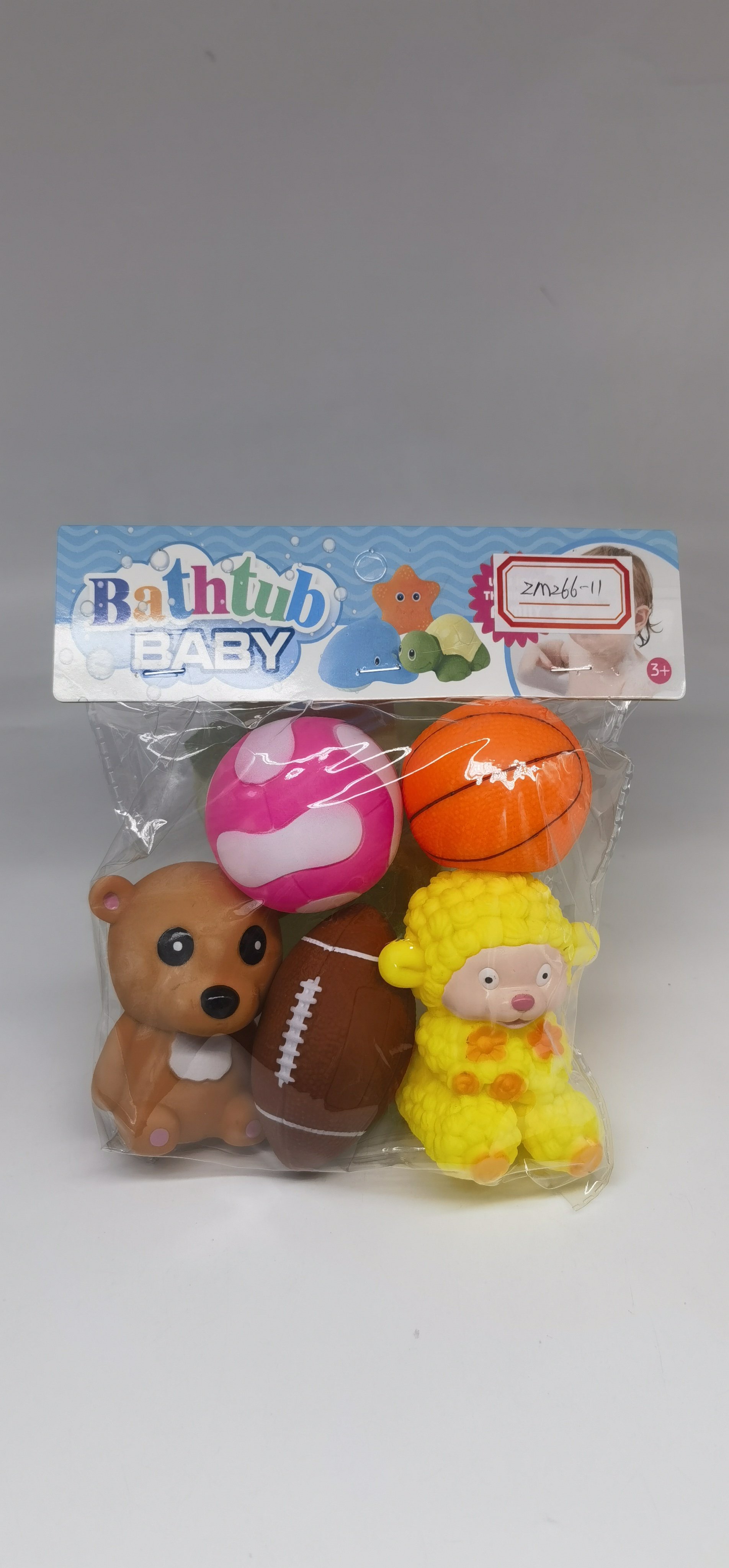 Набор пищащих виниловых игрушек для ванной, 5 шт