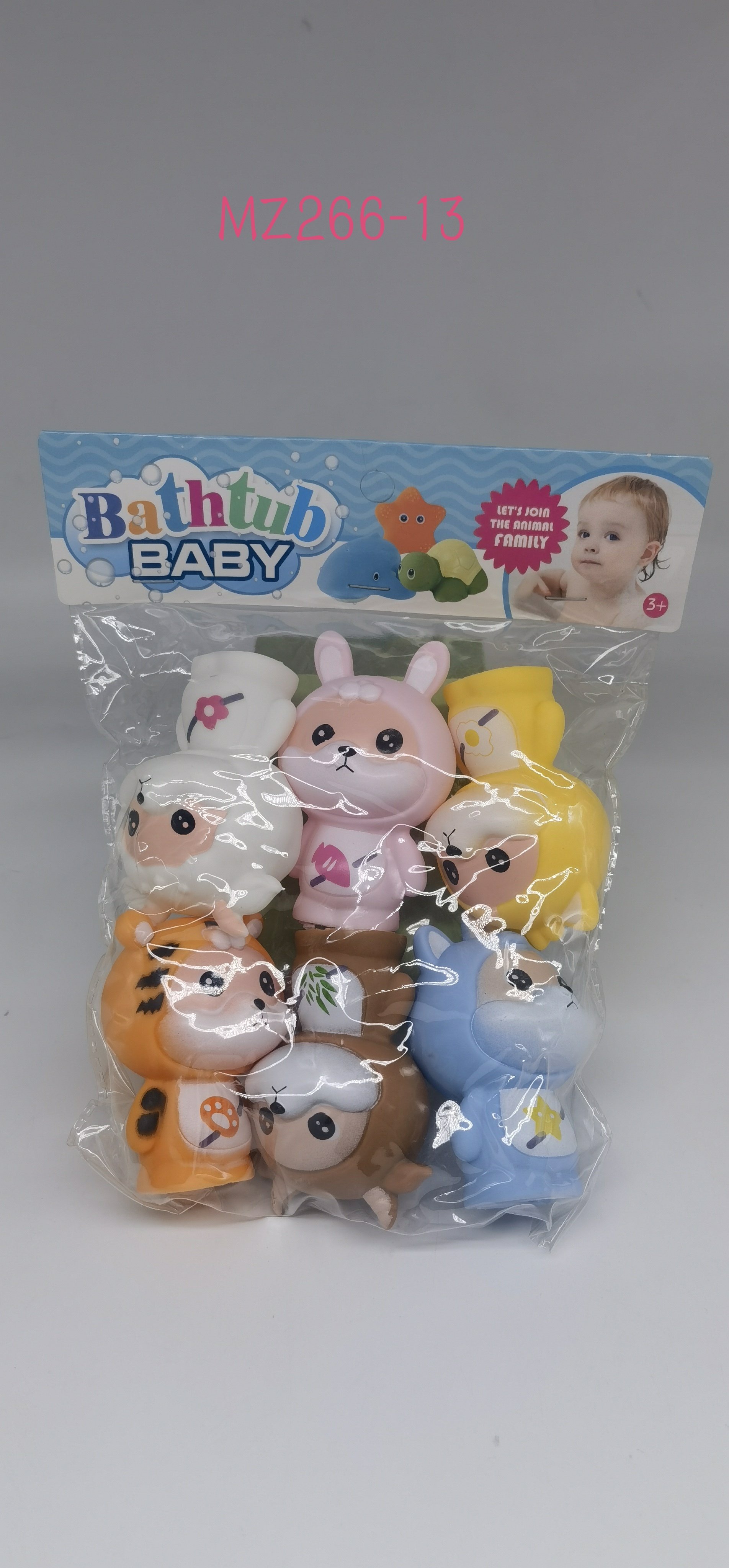 Набор пищащих виниловых игрушек для ванной, 6 шт.