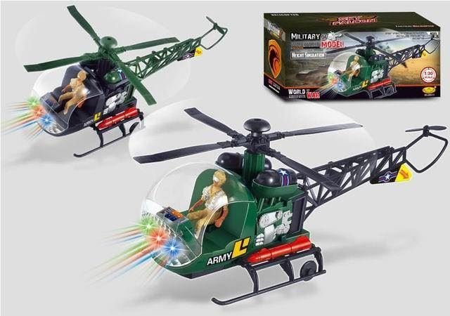 Электрический вертолет Bell-47 со световыми эффектами