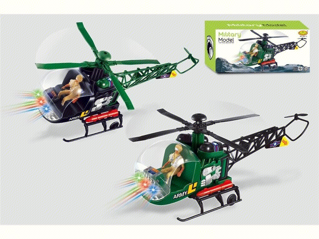 Электровертолет Bell-47 со световыми эффектами