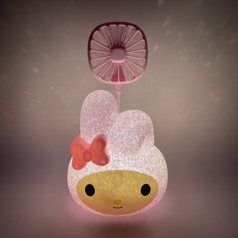 Милый мультяшный вентилятор My Melody с ночником, оптом