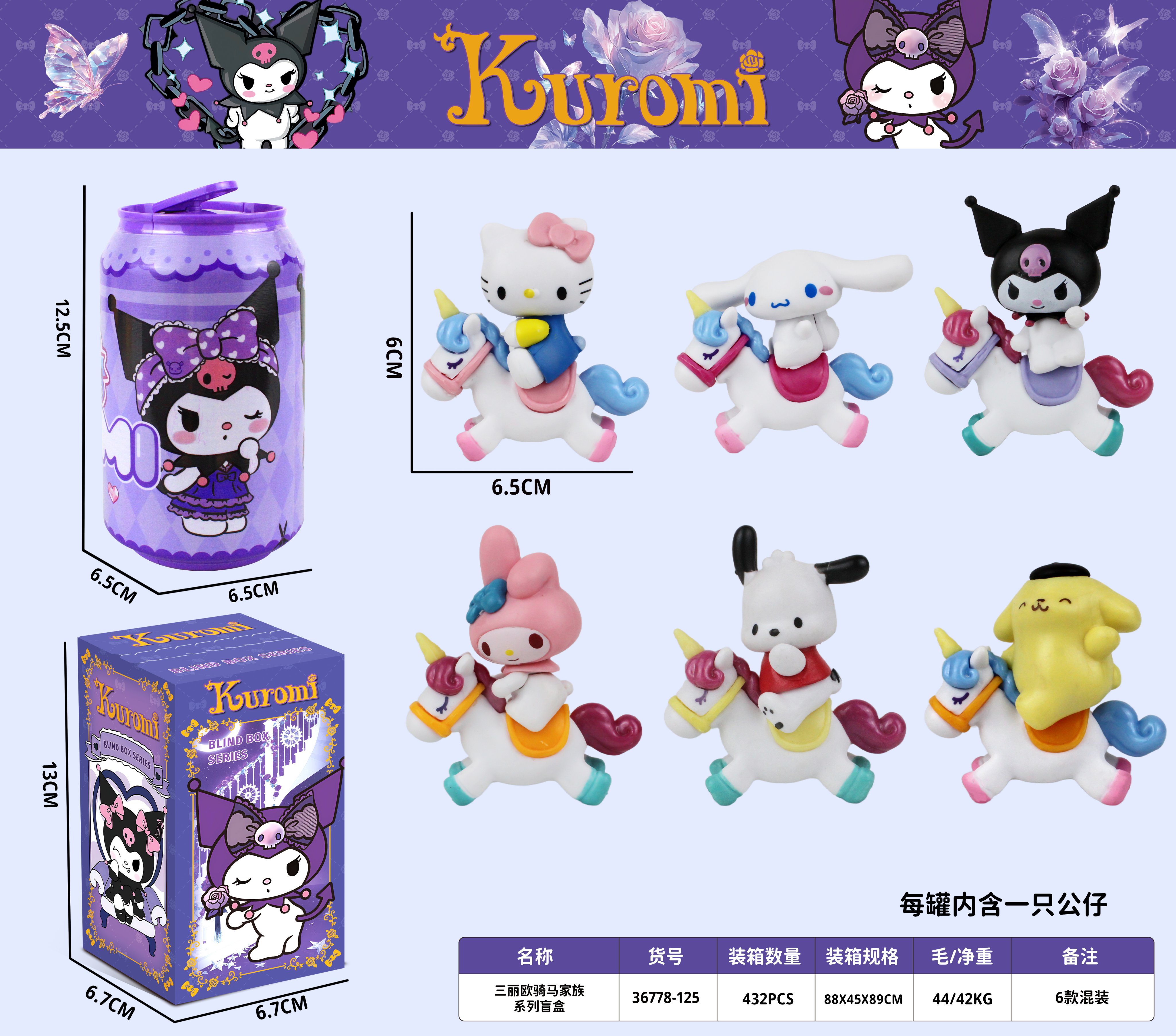 Куроми Sanrio Пача Дог: коллекционные фигурки в банке Coca-Cola