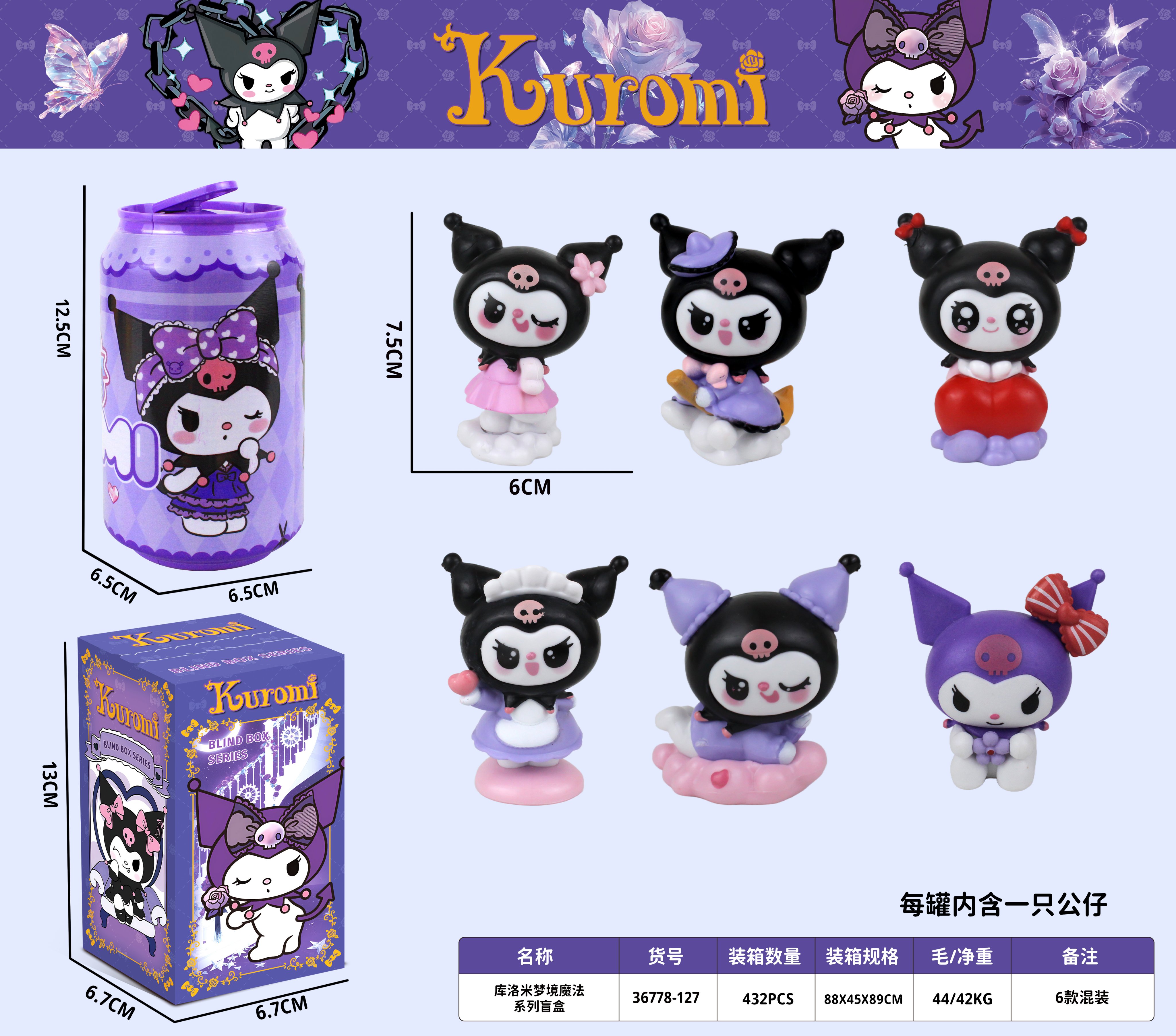 Куроми Sanrio Пача Дог: коллекционные фигурки в банке